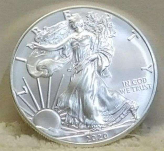 2020 Uncirculated Silver Eagle, GEM,