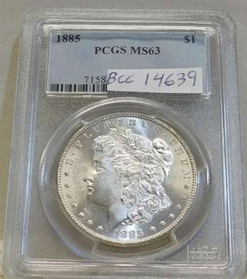 1885 Morgan  Dollar, PCGS  MS-63, Estate owned, PQ