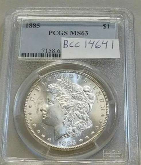 1885 Morgan  Dollar, PCGS  MS-63, Estate owned, PQ