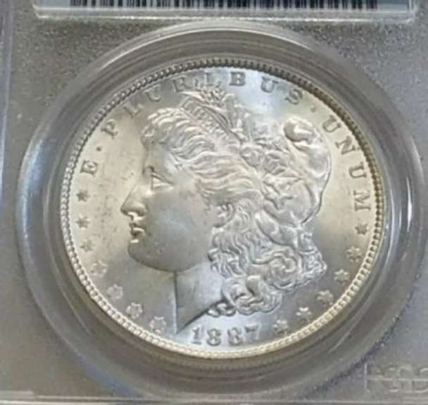 1887 Morgan  Dollar, PCGS MS-63, Estate owned, PQ