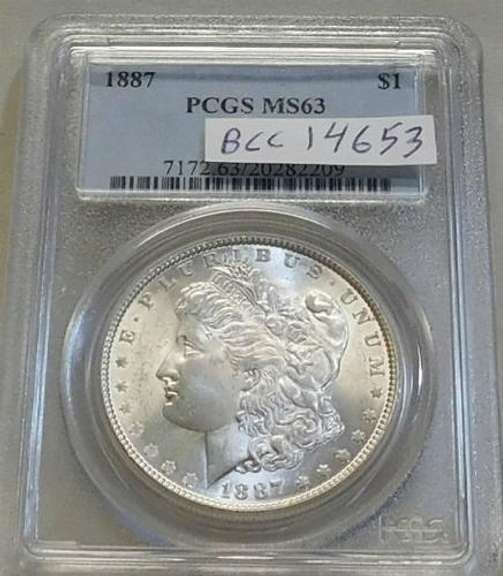 1887 Morgan  Dollar, PCGS MS-63, Estate owned, PQ