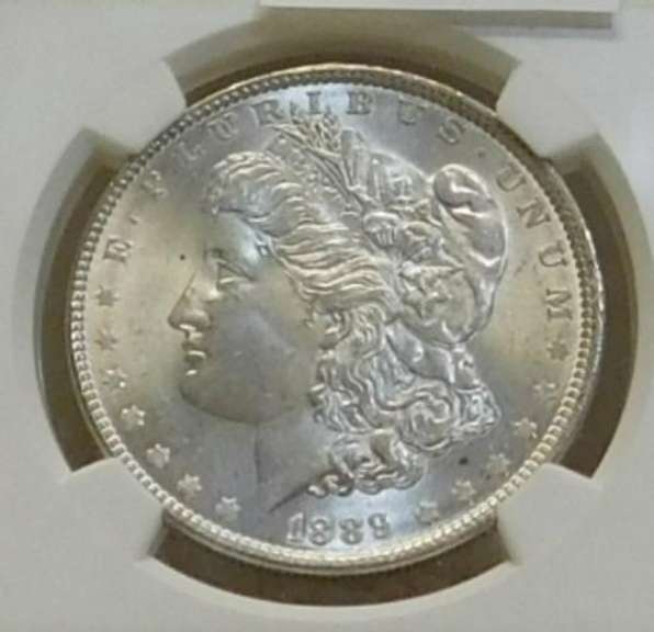 1889 Morgan  Dollar, NGC MS-63, Estate owned, PQ