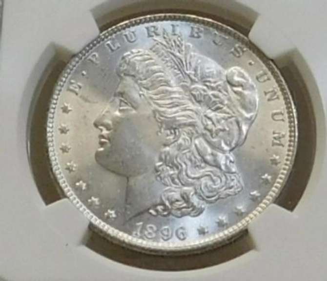 1896 Morgan  Dollar, NGC MS-63, Estate owned, PQ