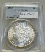 1885 Morgan  Dollar, PCGS  MS-63, Estate owned, PQ