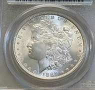 1887 Morgan  Dollar, PCGS MS-63, Estate owned, PQ