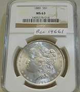 1889 Morgan  Dollar, NGC MS-63, Estate owned, PQ