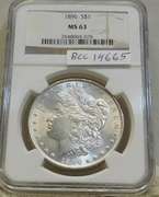 1896 Morgan  Dollar, NGC MS-63, Estate owned, PQ