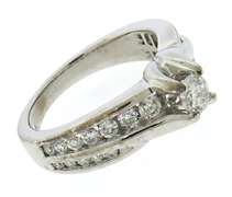 Charming 14kt White Gold Diamond Engagement Ring