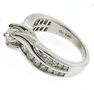 Charming 14kt White Gold Diamond Engagement Ring