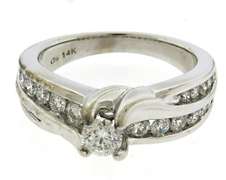 Charming 14kt White Gold Diamond Engagement Ring