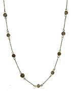 Stylish 14kt WG 2.50CTW Bezel Set Brown Diamond Necklace