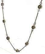 Stylish 14kt WG 2.50CTW Bezel Set Brown Diamond Necklace