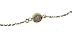 Stylish 14kt WG 2.50CTW Bezel Set Brown Diamond Necklace
