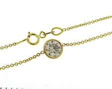 Majestic Solitaire one Bezel Set Diamond Necklace