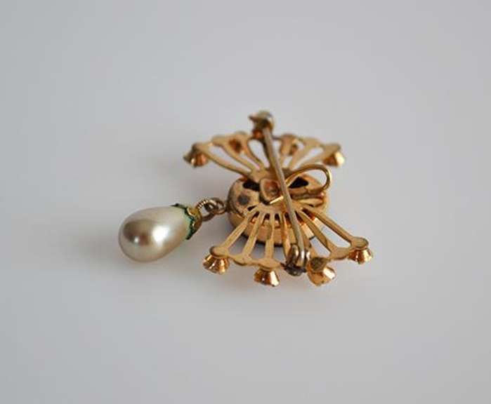 Vintage Designer Gold Filled Pendant Pin Brooch