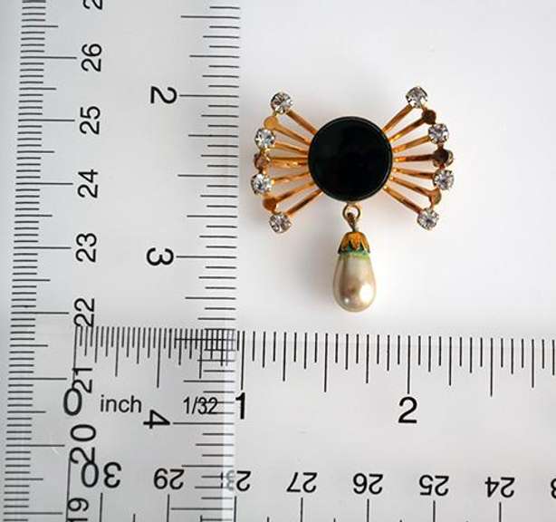 Vintage Designer Gold Filled Pendant Pin Brooch