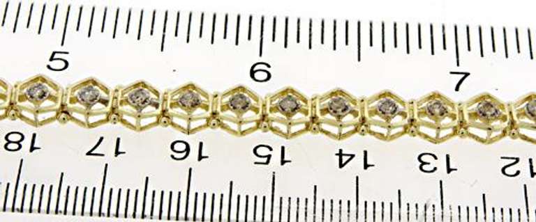 Elegant Honeycomb Diamond Line Bracelet