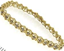 Elegant Honeycomb Diamond Line Bracelet