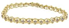 Elegant Honeycomb Diamond Line Bracelet