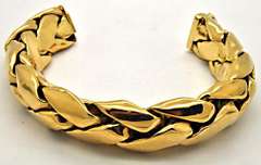 TIFFANY AND CO. 18K YELLOW GOLD HEAVY WHEAT NECKLACE