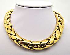 TIFFANY AND CO. 18K YELLOW GOLD HEAVY WHEAT NECKLACE