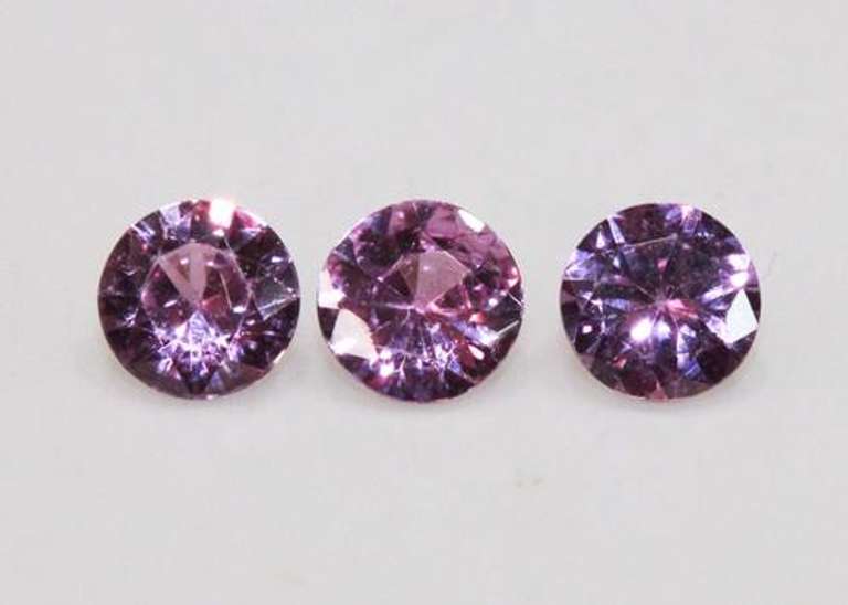 Radiant Natural Pink Sapphires - Set of 3