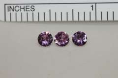 Radiant Natural Pink Sapphires - Set of 3