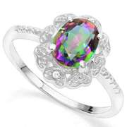 Sterling Silver Mystic Gemstone Cocktail Ring