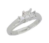 Classic Three Stone Diamond Engagement Ring