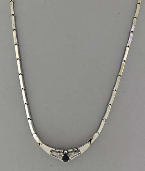Charming 18kt Sapphire and Diamond Necklace