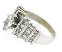 Stunning Marquise Diamond w Channel Set PC Ring