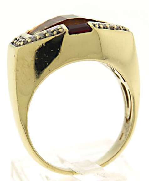 Gorgeous Citrine and Diamond Abstract Ring