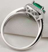 Green Gemstone Sterling Silver Ring