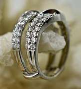 Stylish 14K White Gold Diamond Insert Ring