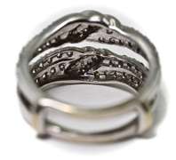 Stylish 14K White Gold Diamond Insert Ring