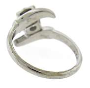 Brilliant RBC Diamond Bypass White Gold Ring