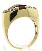 Gorgeous Citrine and Diamond Abstract Ring