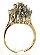 Stunning Diamond Spiral Cluster Ring