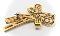Stunning High End 18K Diamond Bow Brooch