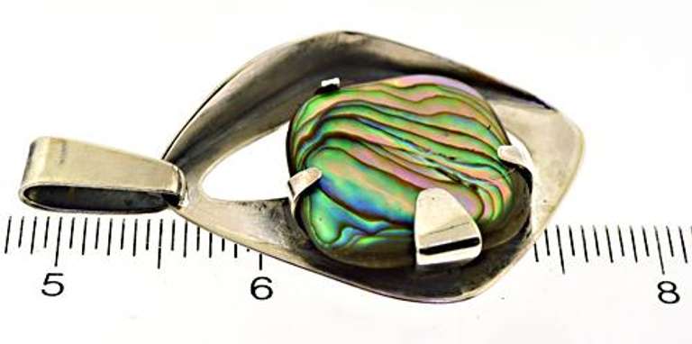 Barbara Jean Abalone Shell Sterling Silver Pendant
