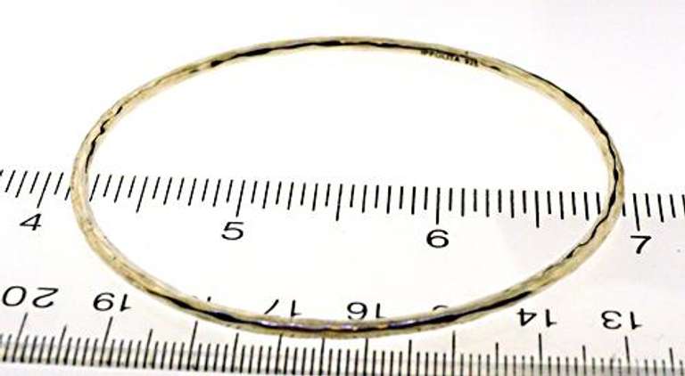 Sleek Ippolita Silver Hammered Bangle