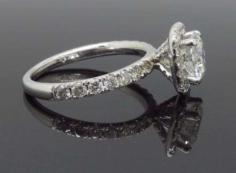 Halo Style 1.61CTW Diamond Engagement Ring