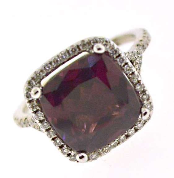 Stunning Natural Red Spinel and Diamond Cocktail Ring