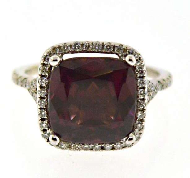 Stunning Natural Red Spinel and Diamond Cocktail Ring