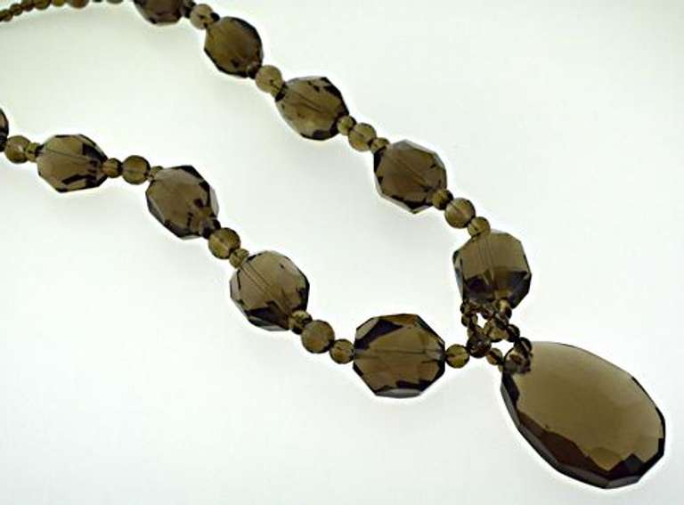 Magnificent Smokey Quartz Beaded Necklace