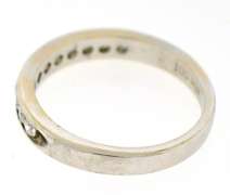 Elegant 18kt Channel Set Diamond Bad Ring