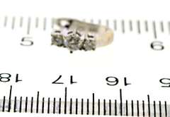 Stunning 14kt WG 3-Diamond Hoop Earrings
