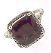 Stunning Natural Red Spinel and Diamond Cocktail Ring