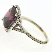 Stunning Natural Red Spinel and Diamond Cocktail Ring