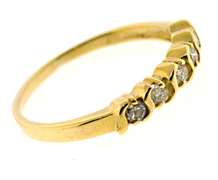 Classic 14kt YG S-Channel Set Diamond Ring